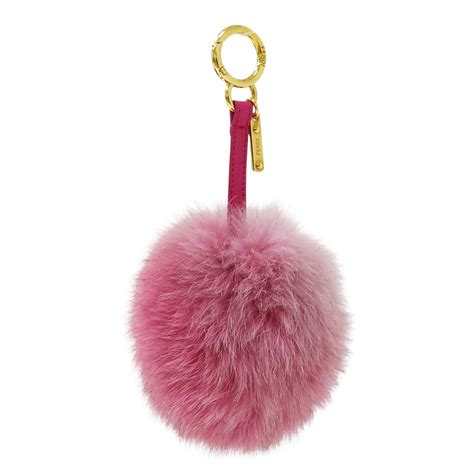 fendi bag charm pom pom|Fendi fur bag charm.